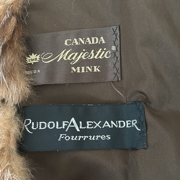 Stunning  Red and White Fox & Canadian Mink Fur Full Length Coat - Picture 3 of 5
